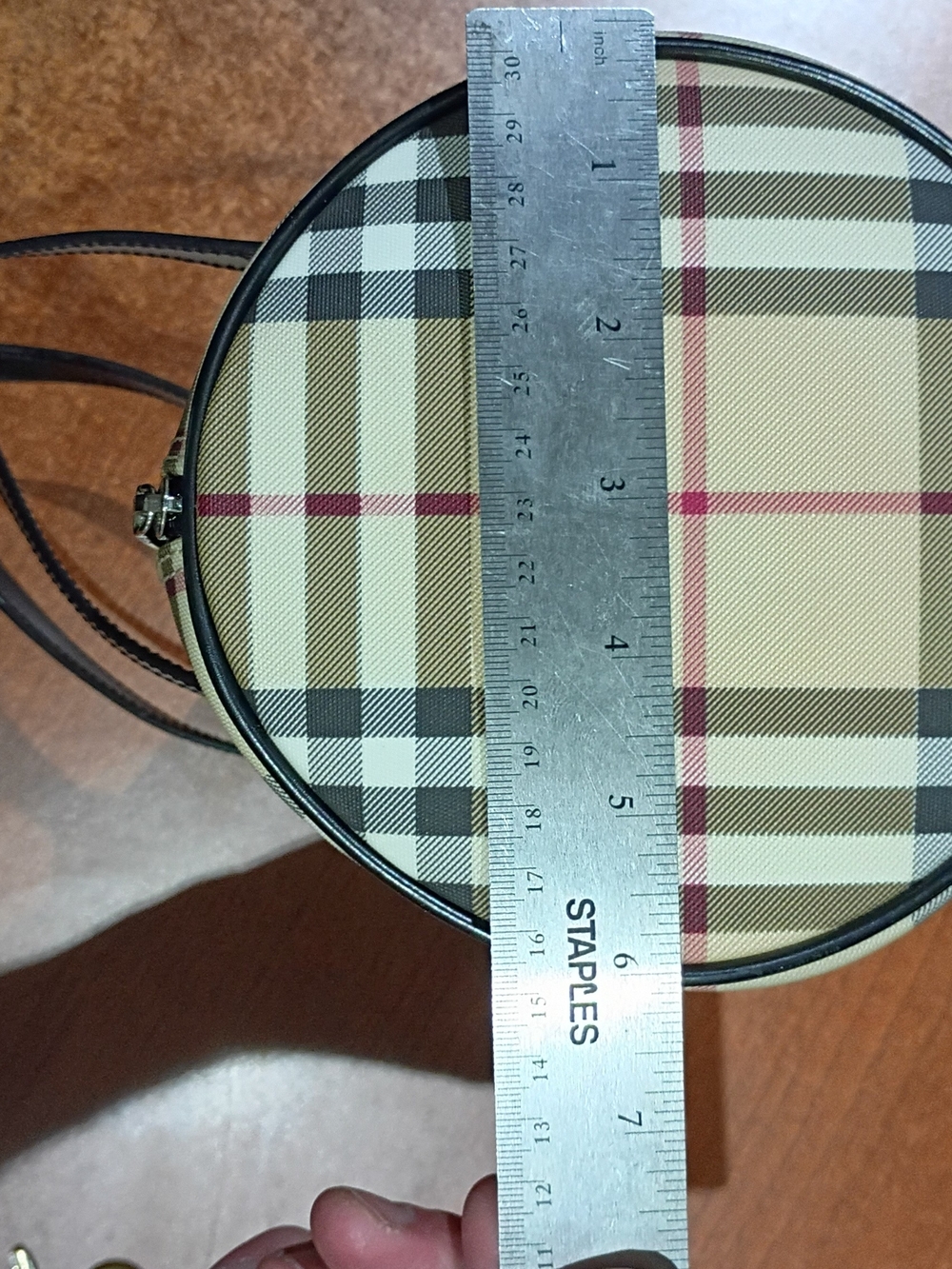 Burberry Nova Check Barrel Bag with Black Straps - Picture 5 of 15